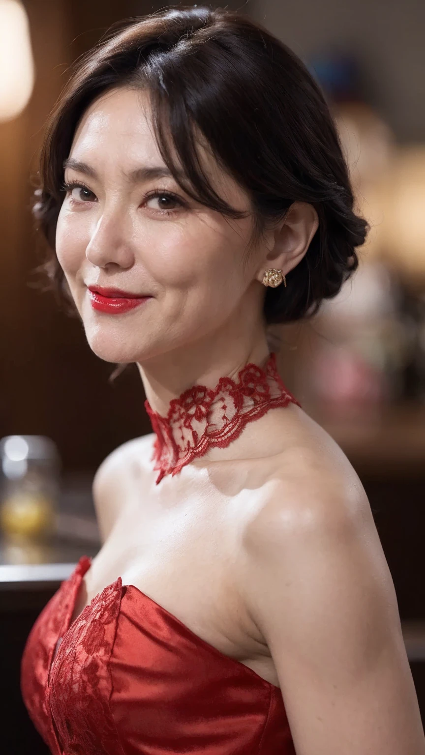(masterpiece)、(top-quality)、独奏、((A MILF))、(larynx)、(Saliva)、((Perfect fingertip))、(Fancy makeup)、(Open your mouth full)、a closeup、Natural hair、red-lips、Underwear、