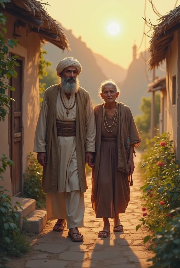 50 years old Pakistani couple at beautiful place 