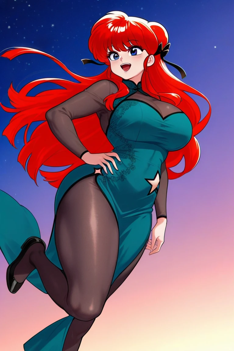 Jessica Rabbit, red very puffy curly hair, head bow, very tiny miniskirt, brown pantyhose, high heels, very sexy pose, sun shiny day