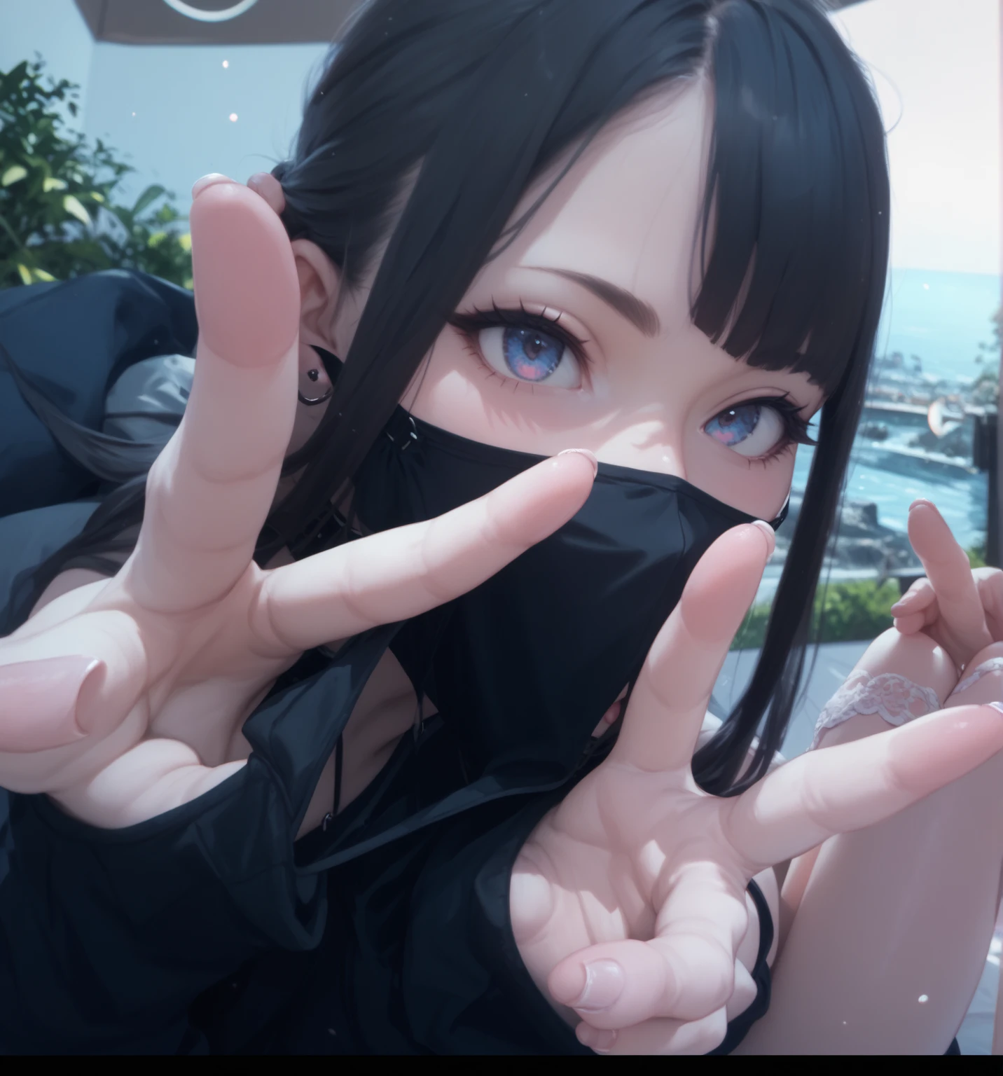anime girl with a snake on her head and a snake on her hand, portrait of sadako of the ring, in the anime series ergo proxy, albedo from the anime overlord, albedo from overlord, fine details. anime. tentacles, digital anime illustration, akali from league of legends, digital anime art