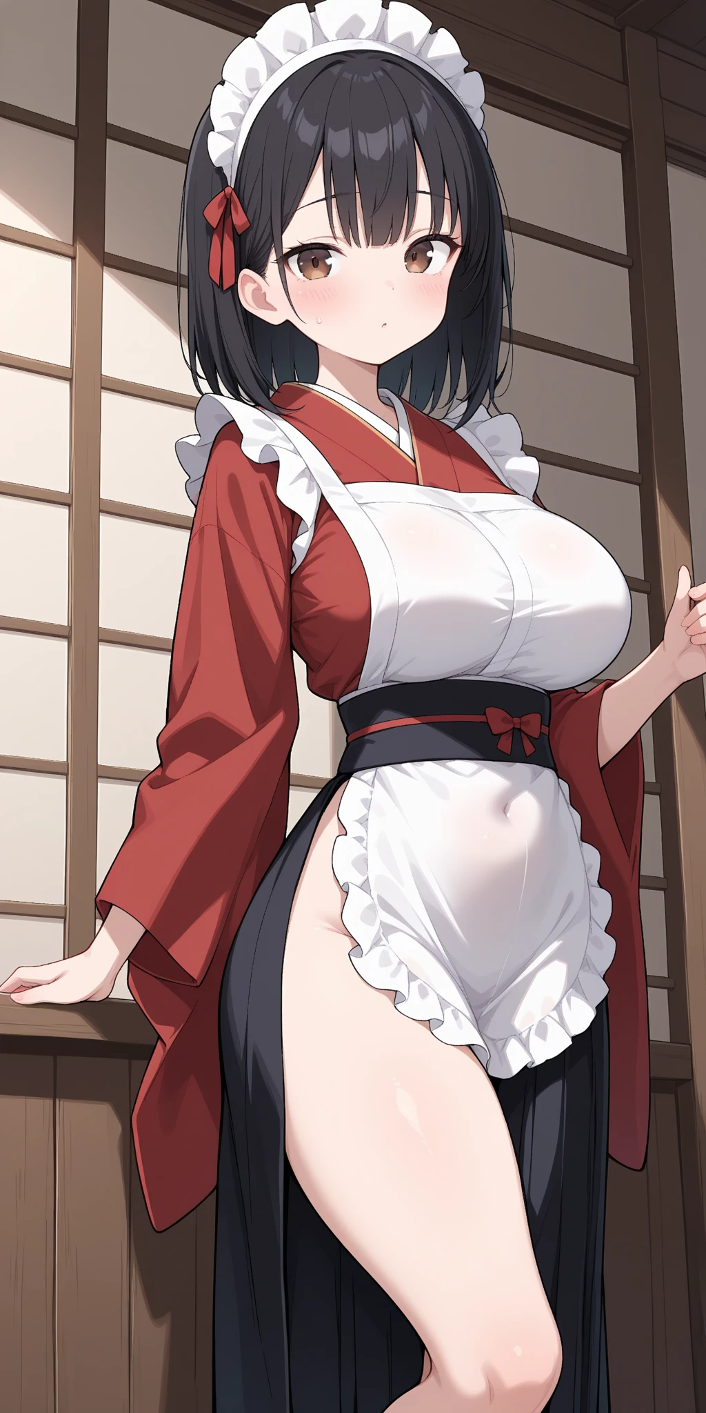 araffed woman with big breast wearing a red bralet, red bra, breasts covered and sfw, sfw huge breasts, sie boob, covered sfw huge breasts, big breasts!, big breasts!!, big breasts, busty, soft curvy shape, some red, sexy :8, some pink, cleavage, red hot, 1 8 yo, shot on webcam, sweater, wearing a sweater, wearing a choker