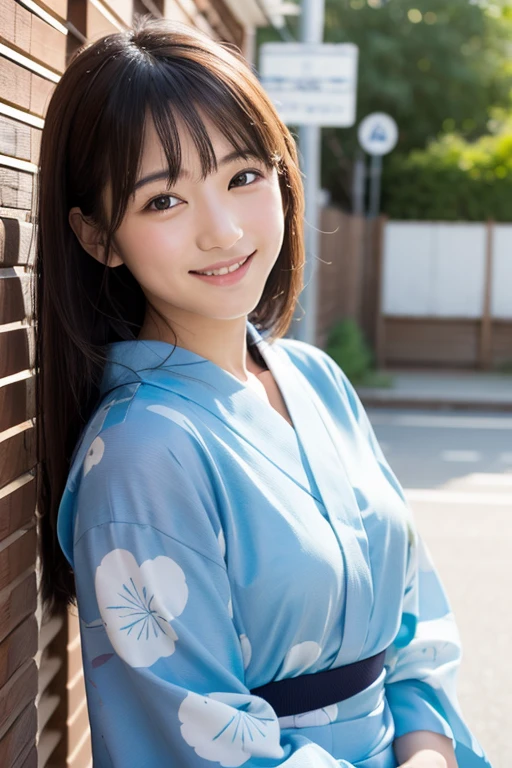 Best-quality, Masterpiece, Ultra-High-Resolution, (Photorealistic:1.4), Raw-Photo, 1girl, the most famous Japanese idol, wearing Japanese-KIMONO, upturned ass that wearing Japanese-KIMONO, looking at viewer, innocent-smile, the most cute face, the most beautiful big-eyes, the most beautiful hair, the most beautiful skins, the most beautiful long-eyelashes, the most beautiful lips, the most beautiful hip