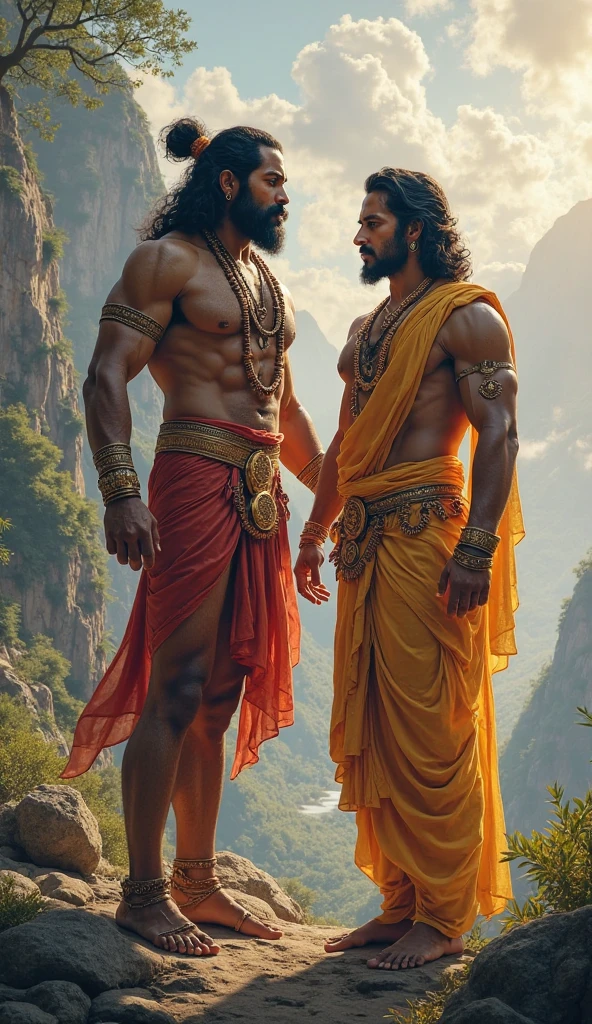 The story of friendship between bajrangbali Hanuman and a gym enthusiast. Hanuman is seen supporting the gym boy, "Rahul" is written on the boy's t-shirt, the gym is seen in our background, the mix of his strength and muscle makes for a powerful sight