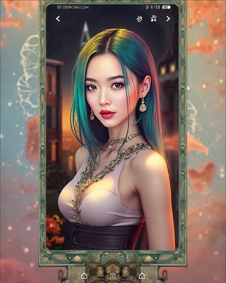 professional photograhpy, enchanting photo of a woman, detailed faces, in a bar, masterful playing card border, random Colorful art, oil painting, blue yellow colors, light purple and violet additions, light red additions, intricate detail, splash screen, 8k resolution, masterpiece, artstation digital painting smooth veryBlack ink flow: 8k resolution photorealistic masterpiece: intricately detailed fluid gouache painting: by Jean Baptiste Mongue: calligraphy: acrylic: watercolor art, professional photography, natural lighting, volumetric lighting maximalist photoillustration: by marton bobzert:, complex, elegant, expansive, fantastical, <lora:rmadart3NoiseoffsetSD1_v10:1>, vibrant
