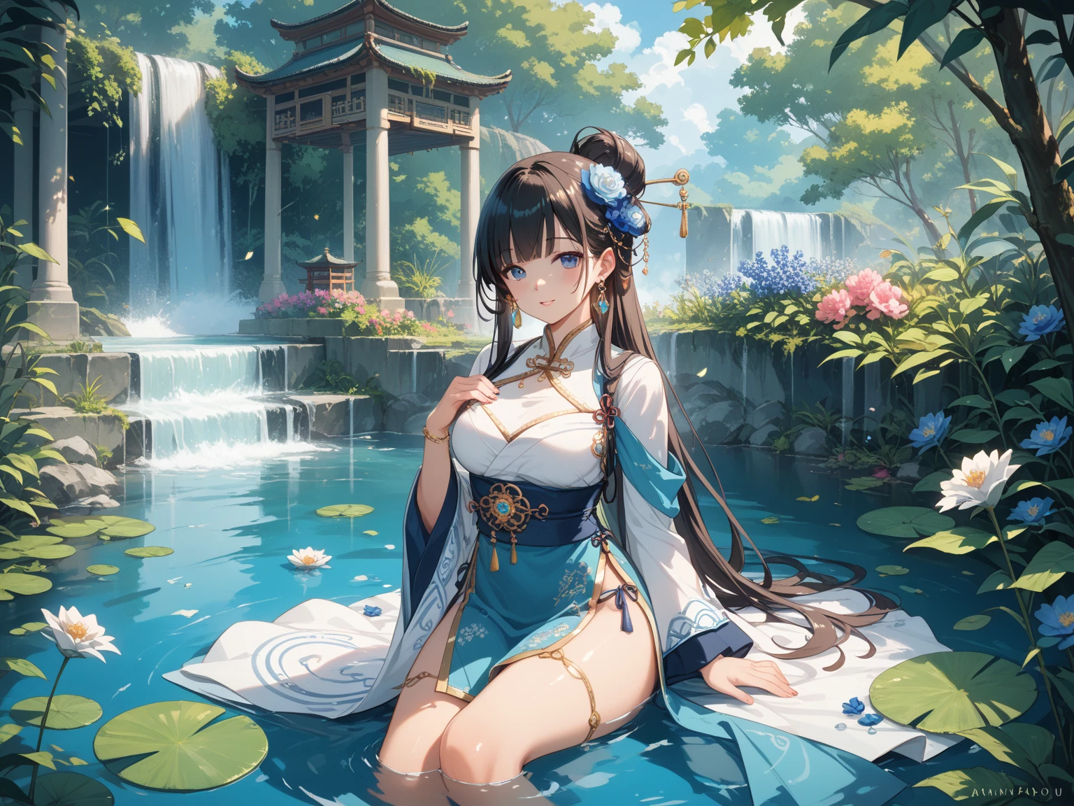 Chinese Ancient Times,a beauty girl,Hanfu