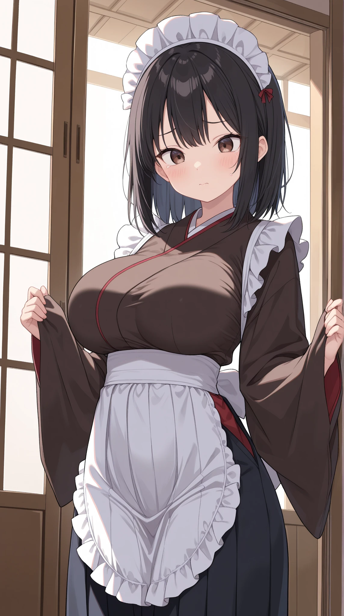 Kaga(Fleet Collection),kimono,blue skirt,side ponytail,big_breasts,
, nsfw,hentai,perfect anatomy,perfect human structure,(masterpiece:1.4),(best quality:1.4),(high resolution:1.4), ultra detailed,Beautiful and detailed eyes,8K,detailed beautiful face and eyes,expressive eyes,super beauriful and detailed hair,super detailed skin,(beautiful and cute:1.4),incredibly absurdness,flawless,
(embarrassed,blush:1.3),sexy,erotic,steam,erect nipples,sweat,steam,in heat,