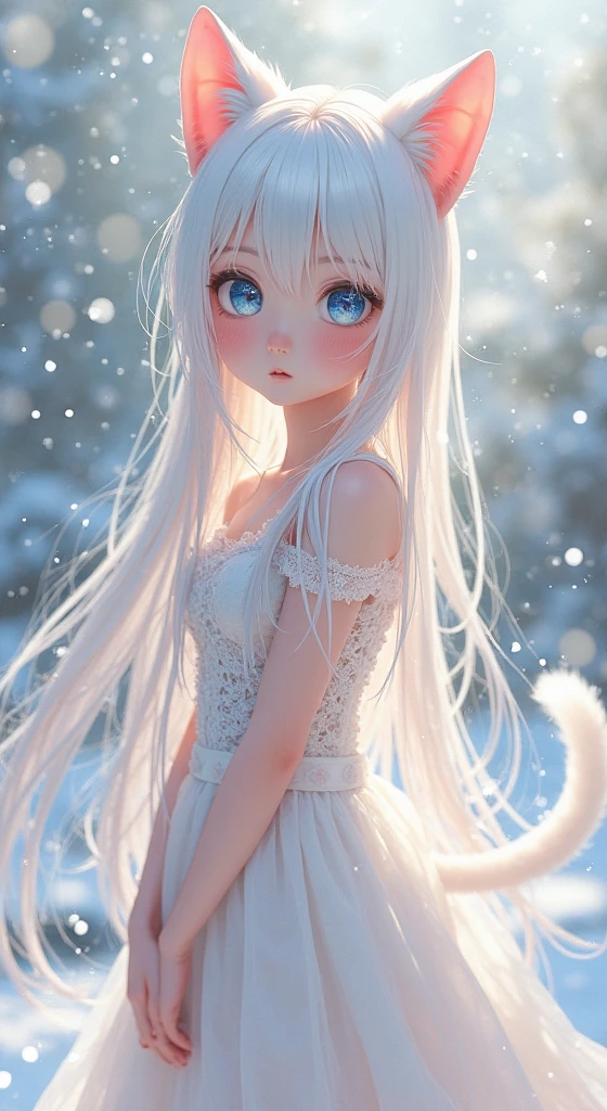 (raw photo:1.2), (photorealistic:1.4), (best quality:1.4), (ultra highres:1.2), (highly detailed:1.3), (HDR:1.2), (cinematic lighting:1.3), (detailed eyes), (facial details), (fur details), (snowy:1.2). ), Cute Little Fox, Standing, (3/4 Portrait: 1.2), (Furry Tail: 1.2), (Soft Fur: 1.2), (Moe: 1.2), (Looking at the Audience), (Innocent Expression), (Soft Light), (Dreamy), (Dream: 1.3), (Ethereal: 1.3), (Magic: 1.2), (Snowflake: 1.2), (Winter Wonderland: 1.3), (Whimsical: 1.2), (Fun: 1.2), Bust, Solo