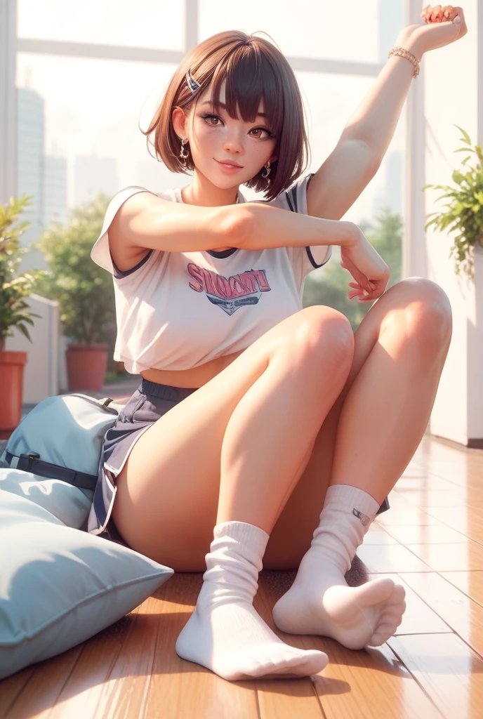full_body, solo, score_9, score_8_up, score_8, 1girl, ultradetailed, ultrarealistic, award winning, professional photograph, (crop top:2), (( wearing skimpy mini skirt:1.5)),  exhibitionism, public indecency, flashing, naked coat (highly clear face,very cute,Extremely cute beauty,Sexy self-confidence,proud and independent,Clear perfect eyes,phenomenal aesthetic,Amazing photos),anatomically correct, (((skinny,thin))),(slender face:1.2), (narrow waist), As our half-Vietnamese, half-French woman lifts the side of her crop top open, she does so with a fluid motion that seems almost effortless. Her body language is confident and assertive throughout this entire process - there's no doubt in anyone's mind who is in control here.  They sit high on her chest with perky nipples visible through the lacy fabric of her bra. The color of her skin is a beautiful mix between fair Vietnamese complexion and French pale undertones, making them stand out even more against any background. Her areolas are slightly darker than the rest of her breasts but still small enough to be considered modest by most standards. her. Her features are delicate yet striking, reflecting the best of both worlds she comes , ((Lying down on her stomach, ass up:1.5)), (in the park:1.4) ((reading book:1.4)), ((upskirt:1.5), ((POV pose:1.2)), ((rear view:1.4)), ((no panties))