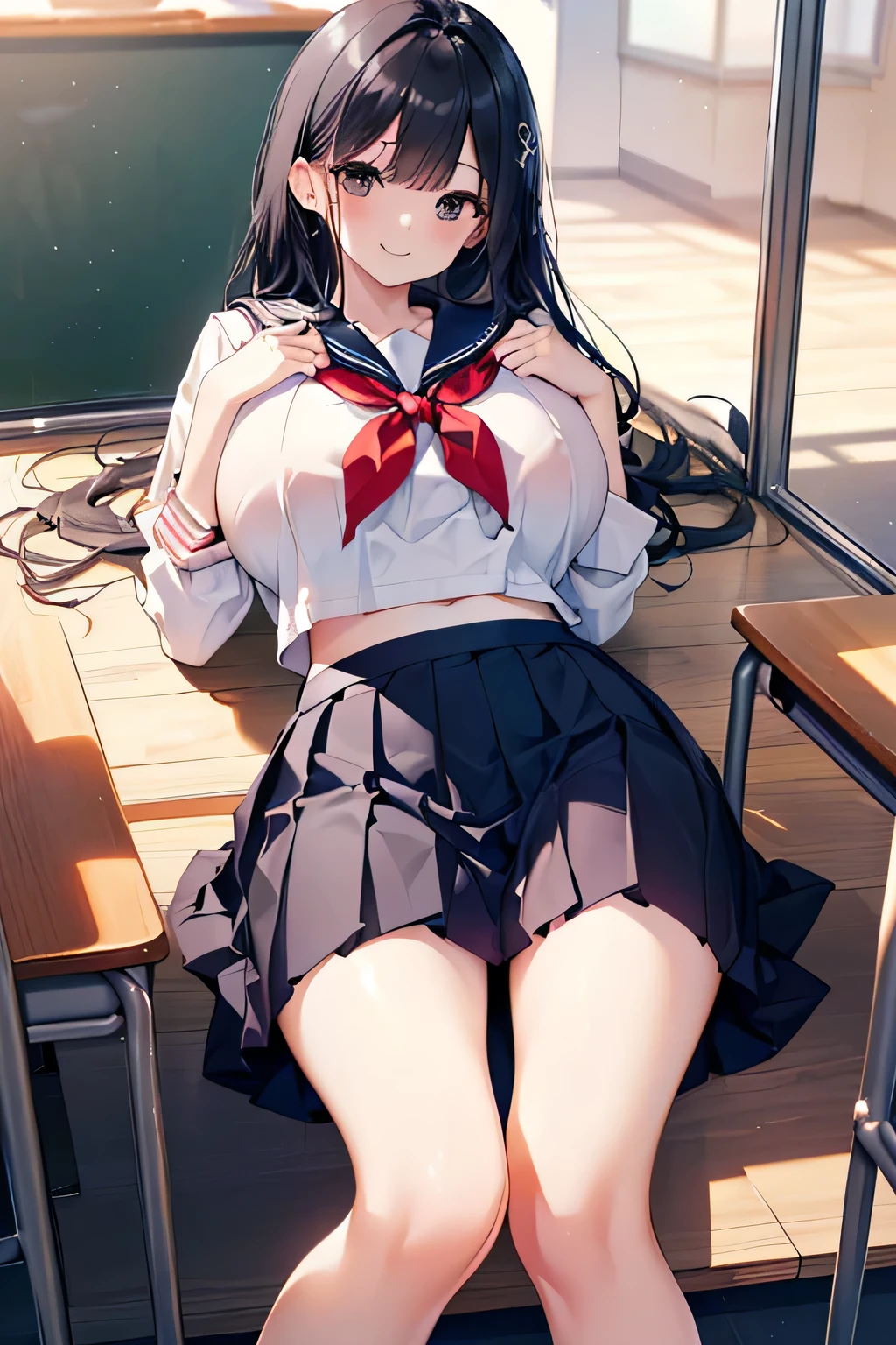 nsfw,from the front,Pay attention to the panties,Quality underwear,Black Panties,Flat Chest
,break,
Nico Yazawa, Flat Chest,Black Hair, (Red eyes:1.5), Twin tails, hair bow, bow, red bow,
,break,
Improve, shirt, Plaid, bow, blush, white shirt, hair ornaments, Manicure, Plaid skirt, bowtie, Pleated skirt, Cleavage
,break,
despise ,Disgusted face, Disgusted face,Unpleasantness,Frowning,distress,Frowning,rage,,{{{Scary:1.5}}},{{{Grit your teeth:1.1}}}, Looking down at the viewer, {{{Shadowed face}}}, masterpiece,Absurd, Beautifully detailed face
,break,
,Squat,Looking down at the viewer,Squatting,
((Tabletop,High resolution)), Tabletop, Highest quality, , Absurd, Perfect Skin, Detailed skin texture, Ultra-detailed, 8K, Intricate details, Beautifully detailed face,High resolution, One girl ,from the front.
indoor,locker room