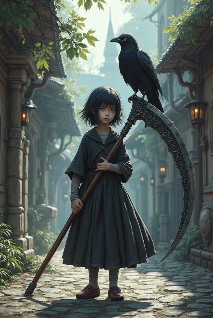 Child holding a scythe --auto