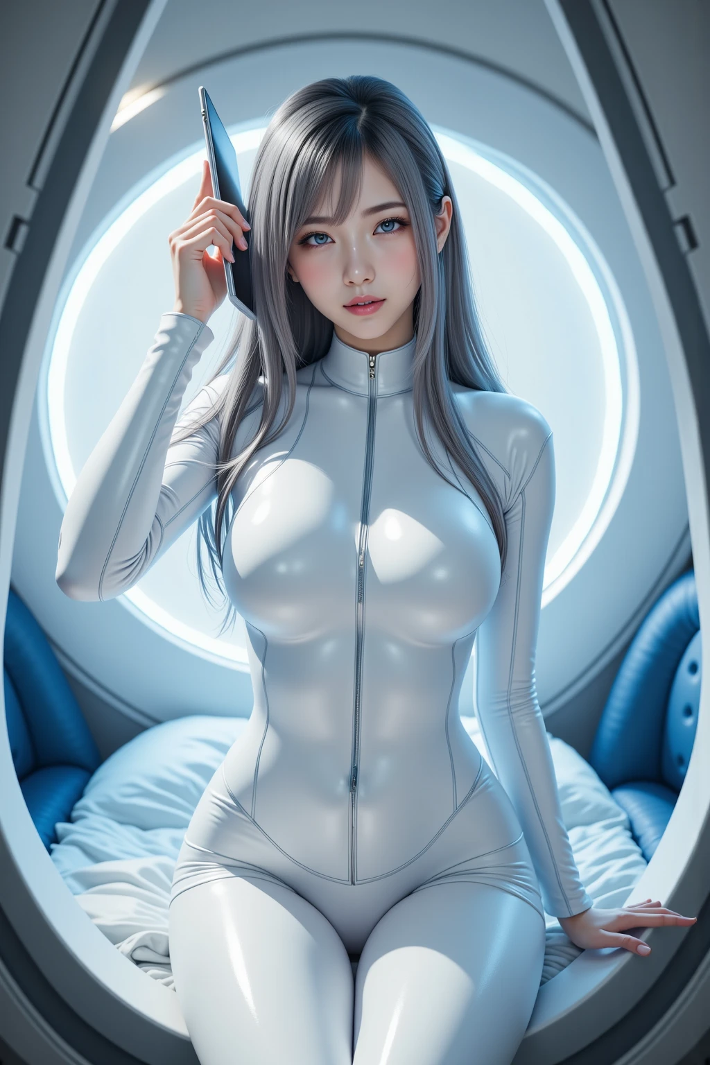 Full body photo,sexyposture,sweat leggs,Transparent swimsuit,True proportions, Ultra HD, Delicate texture of the skin。