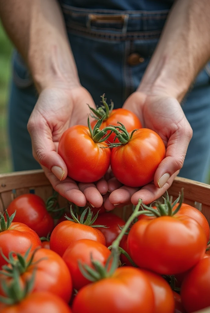 Final shot: close-up of a scale displaying a weight of 2.7 kilograms, with the giant tomato resting on top. In the background, the gardener smiles proudly, holding a knife and pointing at the scales. The caption "Record Holder" is prominently displayed in the scene. The atmosphere is one of victory and satisfaction, capturing the moment of achievement, Digital illustration, with sharp details and a focus on the scale and the tomato, --ar 16:9 --v 5