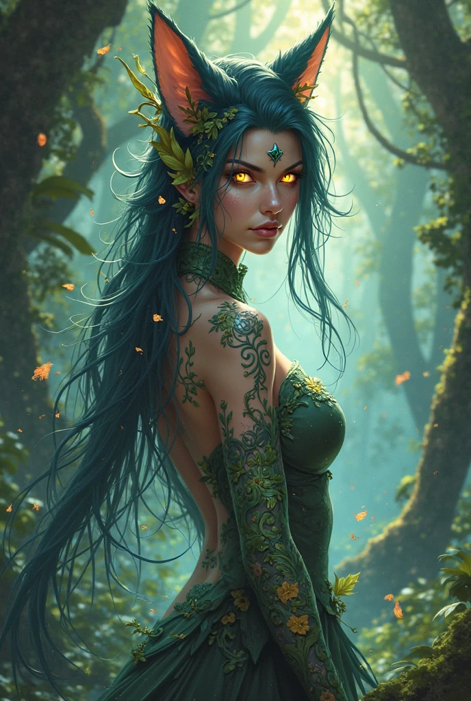 Obra prima melhor qualidade, A Female elfo Warrior tribal linda com tatuagens tribais em uma floresta, On a beautiful morning, intrincado extremamente detalhado, 8k, ultra realista