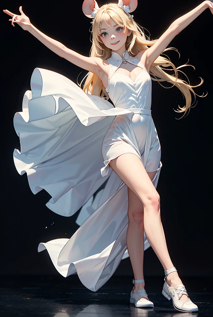 a sensual woman floating mid-air, delicate facial features, long flowing hair, graceful pose, glowing ethereal skin, shimmering sheer dress, dramatic chiaroscuro lighting, cinematic dramatic atmosphere, elegant fantasy art style, vibrant colors, cinematic lighting, photorealistic, (best quality,4k,8k,highres,masterpiece:1.2),ultra-detailed,(realistic,photorealistic,photo-realistic:1.37)