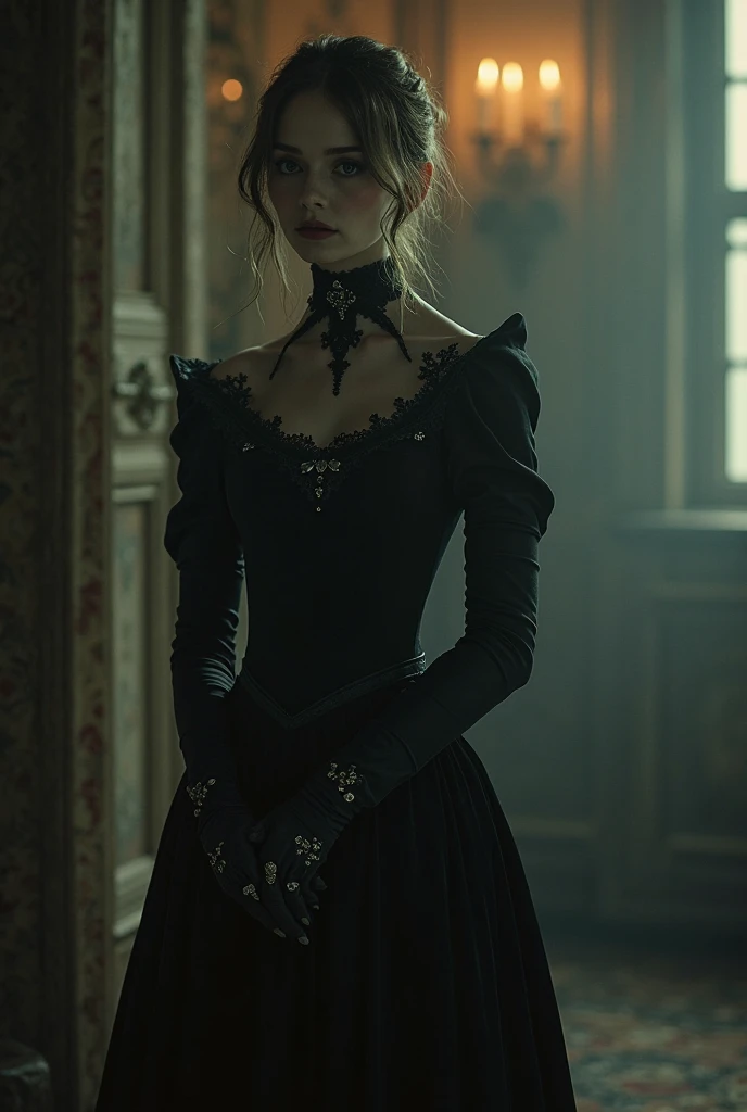 Top image quality、masterpiece、an oil painting、Aerial perspective、thirds rule、Beautiful Nordic girl、A little taller、Gentle expression、slightly smaller eyes、Pretty small face、Light makeup、Cat ears on the head、Platinum blonde short hair、middlebreasts、big butts、slightly thicker legs、Long Sleeve Gothic Dress、long skirt、The basement of the old castle、Lots of red roses、lanthanum、blue moonlight