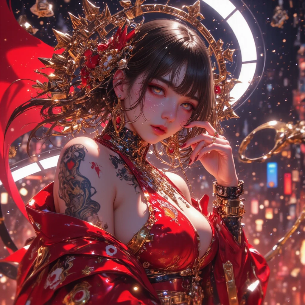 半透明、fine art digital painting, intricate details, cinematic lighting, vibrant colors, fantasy, surreal, (anatomically correct:1.5, textured skin), (highest quality,4k,8k,high resolution,masterpiece:1.2),ultra detail,(realistic,photo-realistic,photo-realistic:1.37), high resolution, super high resolution, super realistic, , fascinating, steal your heart, haruka