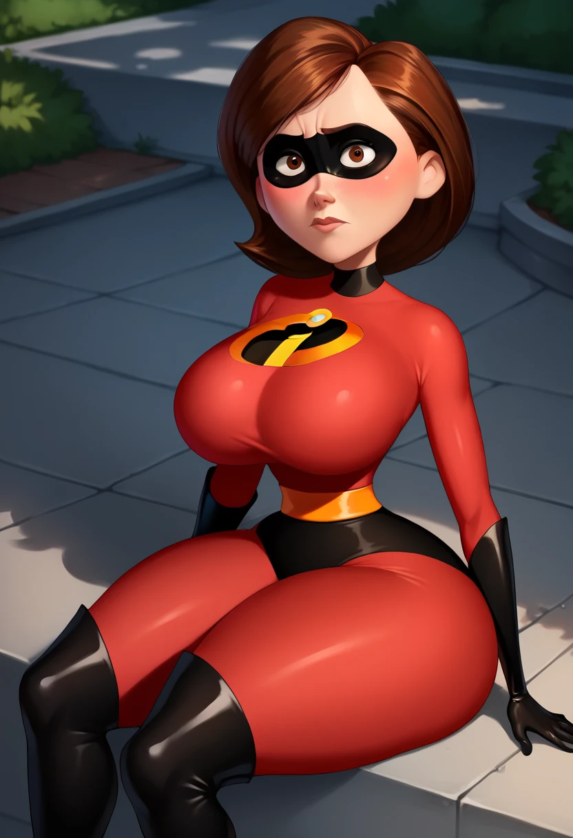 score_9,score_8_up,score_7_up,score_9,score_8_up,score_8,ultra detailed,beautiful face,beautiful hands,detailed background,detailed face,4k,HD,8k,highres,antialiasing,detailed, 1girl,solo,looking at viewer,smile ,smug smile,medium breasts, grin,covered navel, cowboy shot,room,room background, squatting, inflatable body, inflatable skin, latex skin, shiny skin, rubber skin, plastic skin, inflatable hair, plastic hair, shiny hair, rubber hair, latex hair, futanari, horse cock futanari, horsecock, cum dripping from tip of cock into condom, cumming into condom, cumming, comdon filling, grabbing own cock, huge condom, condom balloon, transparent green condom full of cum, whole character in view, hard nipples, latex thigh-highs, platform heels, extra tall platform heels, latex elbow gloves, looking down on viewer, view from below, blushing, enormous horse cock, dildo riding, dildo squatting, anal helenparrSDXL,1girl,short hair,brown hair,thighhighs,gloves,brown eyes,red bodysuit,superhero,domino mask,black gloves, bimbo platform heels