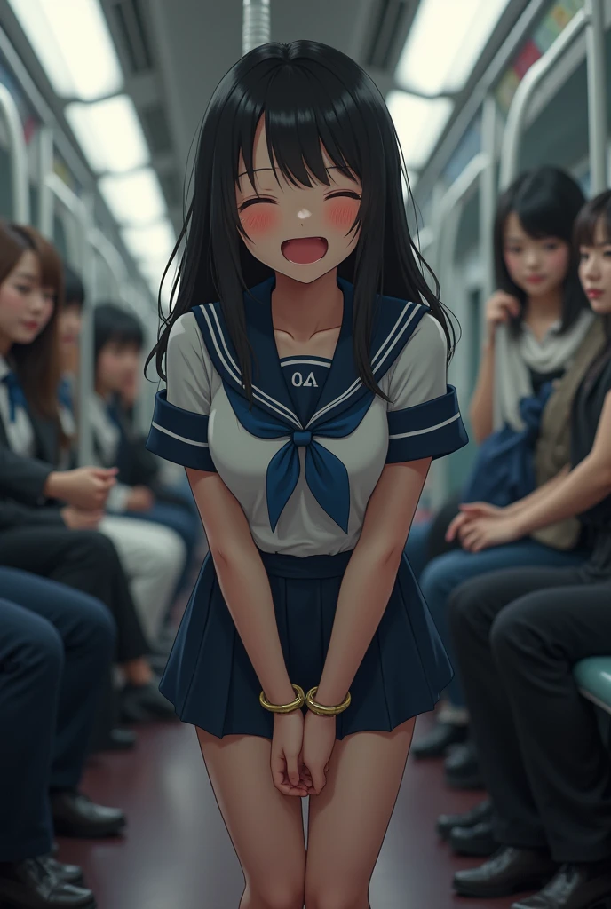 NSFW、masterpiece, 最high quality, high quality, High resolution, One girl, alone, Blue Hair, Long Hair, blue eyes, White shirt ,Black office skirt, Knee socks, whole body, ((Standing leaning forward))、Depth of written boundary, In a crowded train,(((Surrounded by men))),(((Molester)))、(((Body odor、Bad smell)))、(((Sweat)))、((((Sweat染み、Yellowing、odor))))、(((Soaking wet)))、(((((Love juice)))))、((((Detailed pussy))))、(((((Pooping)))))、((Leg spread))、(((Covered in bodily fluids)))、(((Squirting)))、(((cry)))、(((blush)))、(((Poop dripping down my legs)))、((Hold the crotch)),(((Pee)))