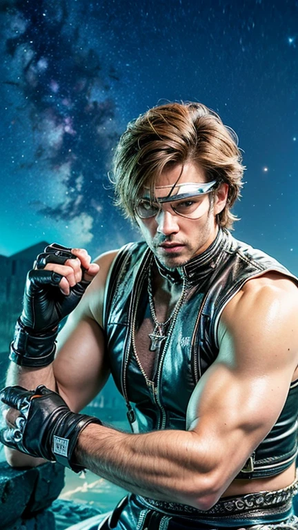 Leonardo Di Caprio as Wolverine (Marvel), cyberpunk, 8K. --auto