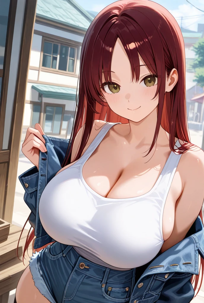 beautiful, hot, redhair, sexy, bigboobs, highquality , shopping , red dress ,