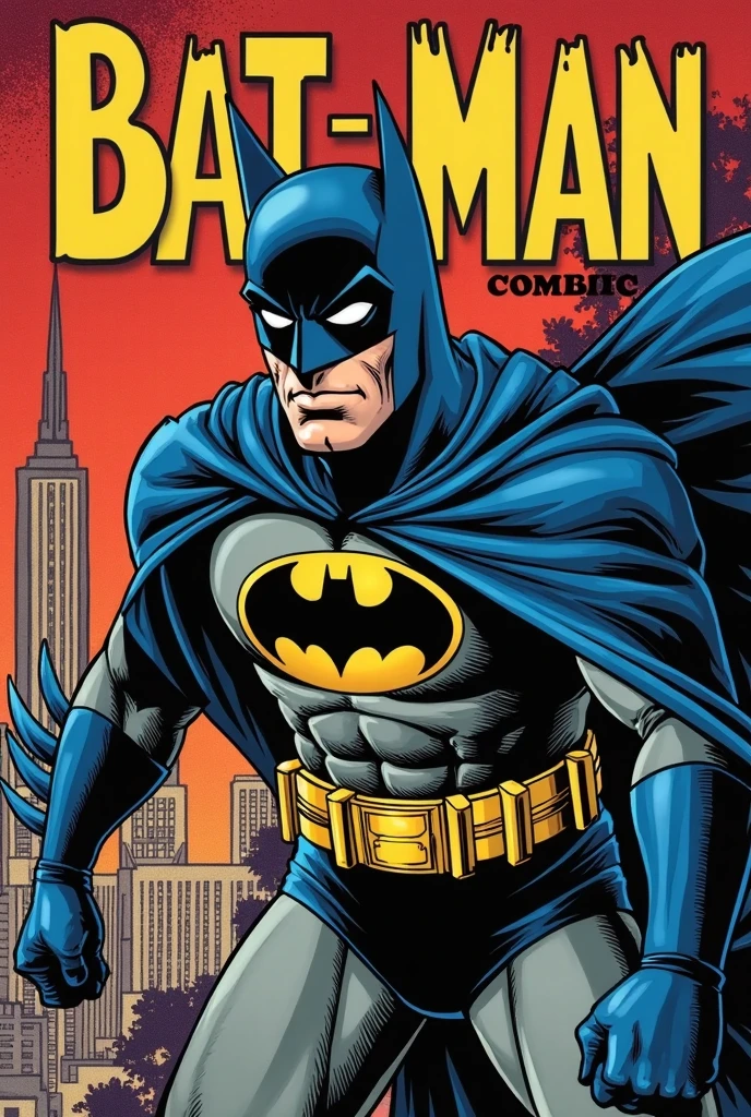 I want an art of Donald trump black and gold with a red and gold background The image must focus on Donald trump full body batman costume with walls or buildings in the background..