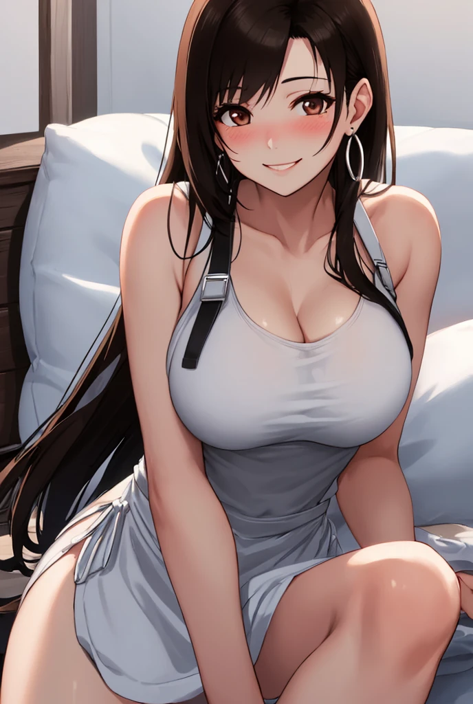Anime-style illustrations、1 Girl、Big 、Tank top、Shorts、nsfw