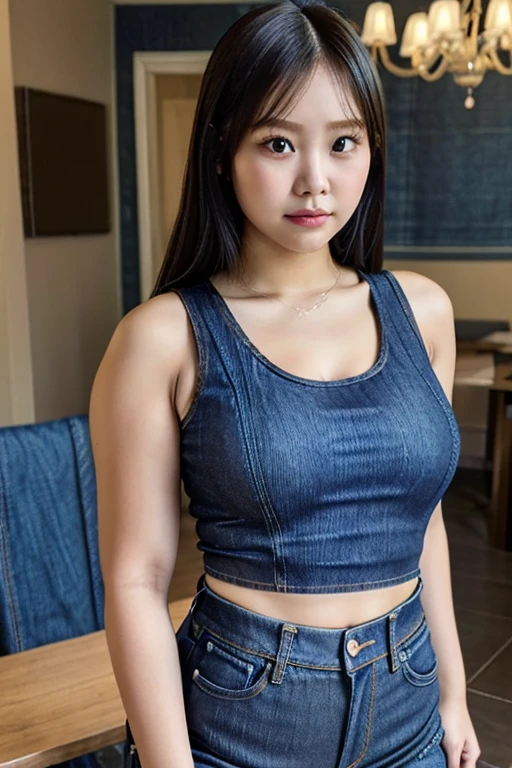 Chica coreana en un departamento lujoso