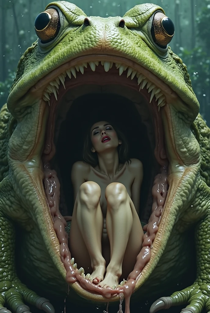 score_9, score_8_up, score_7_up, 1girl, big tits, , tiny, shrunked, 1girl, MJ, long hair,red hair, blue eyes, naked. barefoot ,lying on a giant crocodile cock, extreme size difference sex, showing her body to octopus, seducive pose, seducing crocodile, perfect feet, perfect toes, high detailed feet, background octopus cave with octopus face on background 1crocodile, monster, , giant, monster cock, monster on background, giant crocodile, giant monster cock, crocodile standing behind girl, euronymous size difference, giant crocodile on background,crocodile head, crocodile eyes, crocodile jaws, sideview
