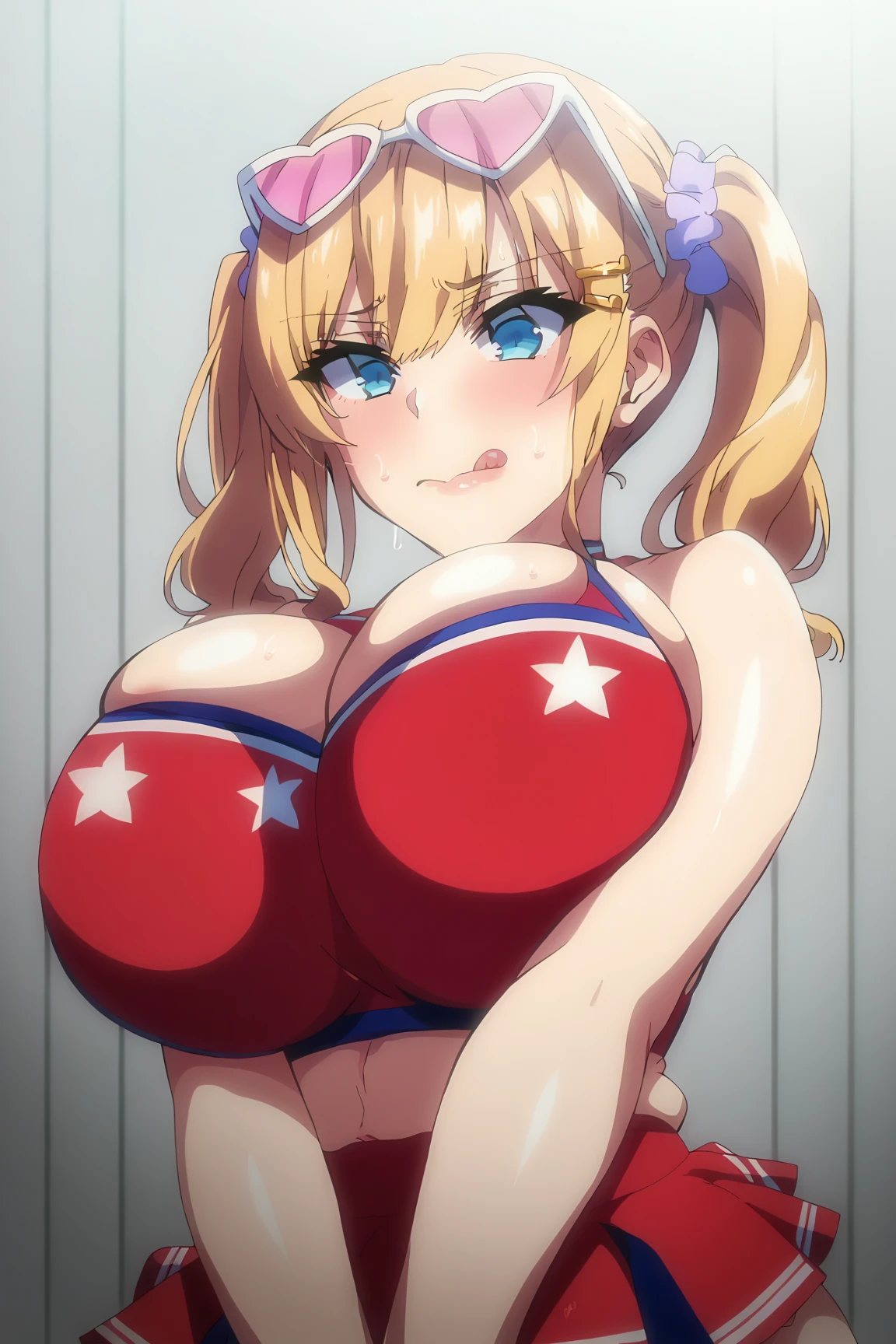 One Woman、One Man、アメリカBeauty、mascara、blonde、Massage parlor、Beauty、Big Breasts、Flag print bra、Flag print panties、lotion、女はベッドにDownward、Downward、Massaged、Naughty Massage、The man is a masseur、Age 25、Long Hair, Highest quality, Thighs、Butt、My crotch is steaming 、Sweaty body、Having your groin touched、sexual excitement、Obscene sound effects、Convulsions、Acme、orgasm、Love Juice、Doggy style vagina、Udder swaying up and down、Irregularly shaking breasts