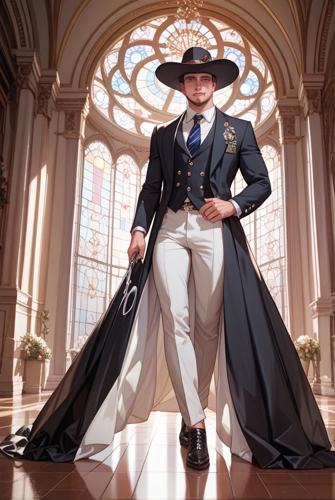 Best quality, masterpiece, intricate details, ethereal ghost of muscular male, wearing victorian clothes, bulge, walking down haunted hallway, gay, homoerotic, best view, manga art style, perfect fingers, no watermark, no logo, no signature