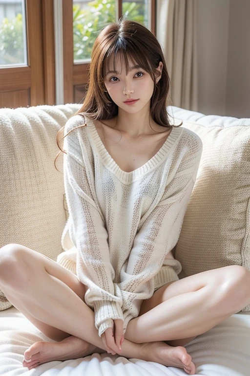 cute girl, beautiful girl, bed, cute clothes