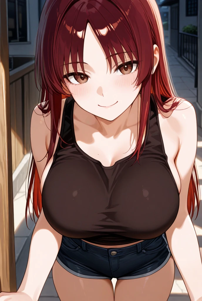 masterpiece, best quality, 1girl, solo, nice hips, freckles, slut, farm, farmgirl, big breasts, smile, (pulled up top), nipples, (detailed pussy), by tekuho, spread legs, ginger, slut, aftersex, cum in pussy, pubic hair, young girl, bratty girl, barn, stable, hay,