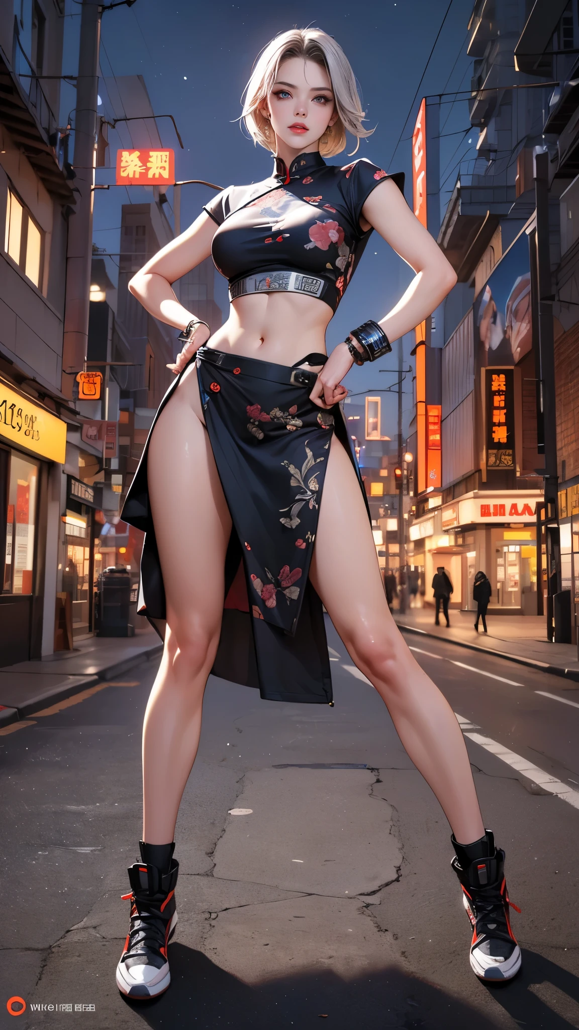 (Manga cover:), pen drawing style, HD 8K, rich plot, intricate background, rich details of the characters, Dragon Ball imagery, high-level perspective, neon night scene, rich atmosphere, summer noon, strong three-dimensionality, vivid character expressions, vivid character shapes, perfect scene details, and the overall style is strong and vibrant.