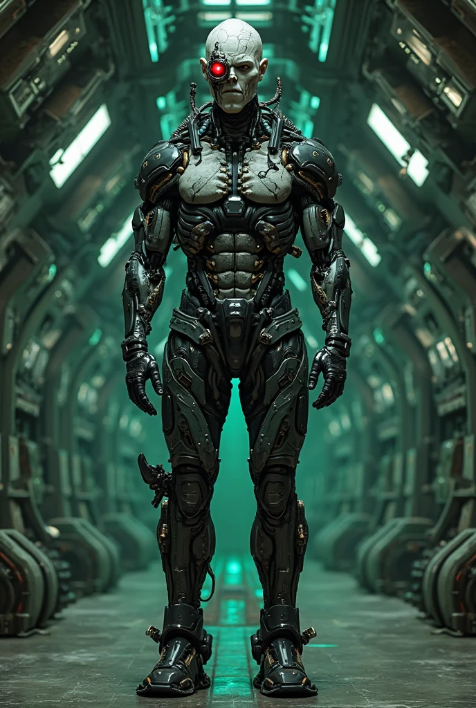 male, full body, (muscular, full nude, only Glowing cyberpunk future helmet, relaxing penis,) realistic, night, realistic, (in room,) cooking,
