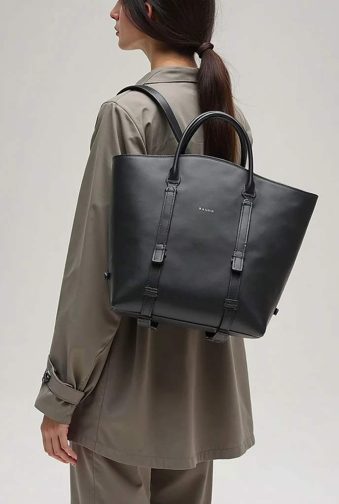 Nylon backpacks that have genuine leather for executives and students 