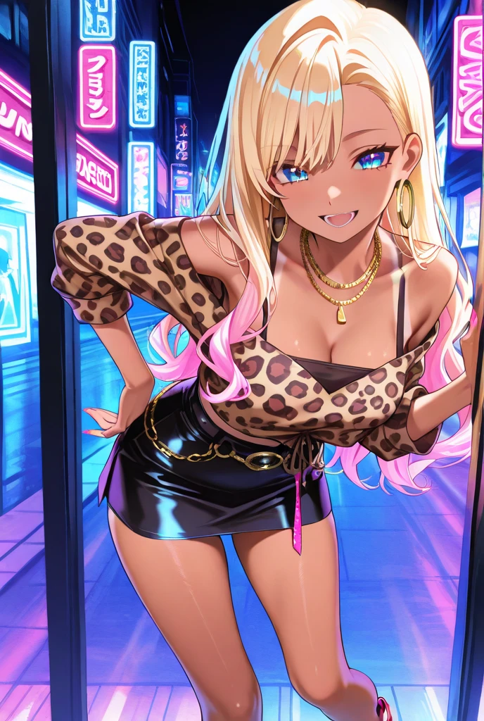 Black skin Bratz Doll, blonde, leopard prist minidress, bottomheavy