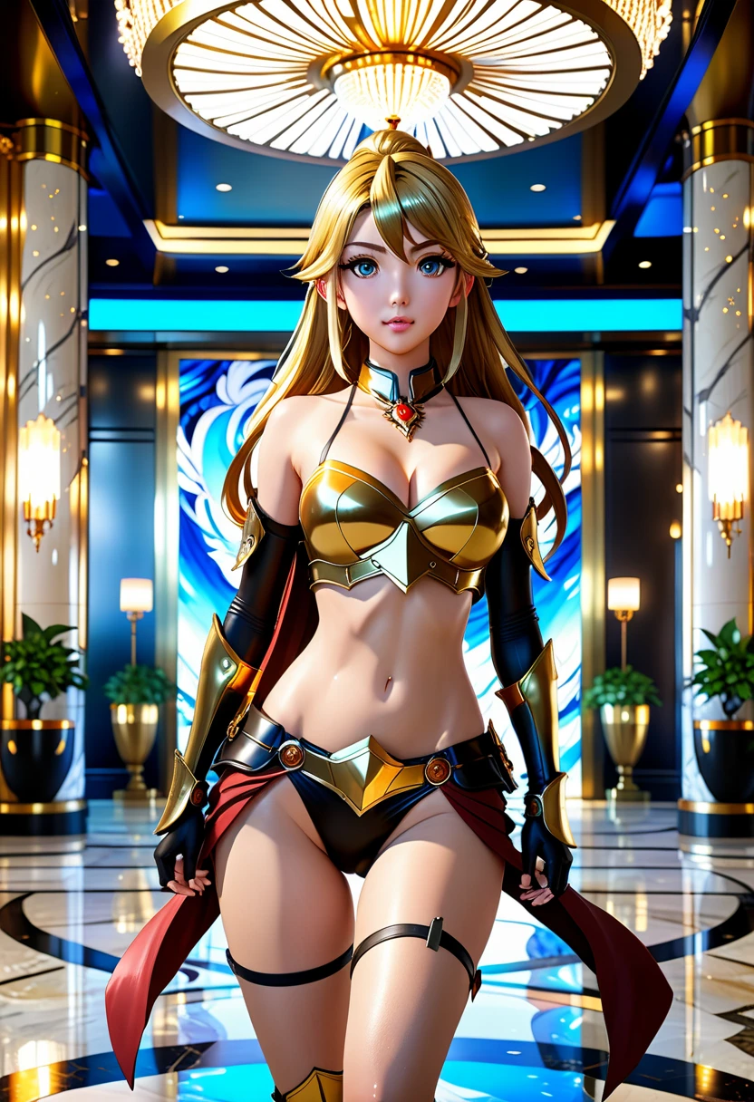 masterpiece、3d、Realistic、Ultra-microphotography、Detailed and of the highest quality、Ultra-detailed CG Unity 8k wallpaper、full:1.3、stand、From below、Showing white panties、Intricate details、(1 female,housewife)、17 years old、Dynamic English、((A gorgeous golden tiara on her forehead:1.4、Metallic green pleated mini skirt:1.2、Praying Miniskirt:1.3、Huge red bow on the chest:1.2、Black gloves on elbows:1.1、big black collar、Green sailor collar、Red brooch))、(Red eyes,SetsunaMeiou
hair_good, 
Hot Wind of the Underworld)、(Sailor Pluto Single Hairpan
Tiara Sailor Warrior Uniforms Skirt Gloves),((Single Ponytail)),Luxurious gold decoration, Incredibly long dark green hair:1.2、Shiny beautifull straight long dark green hair,:1.2、Sailor Pluto uniform, (Sailor Warrior Uniforms、Exposing the upper arm:1.2、Sleeveless,Luxurious gold decorationが施された長い白いラテックス手袋:1.3、Very large pink ribbon on the back of the waist,:1.1、Green choker、 The cleavage is sexy and boldly large.、gold ring earrings,Shiny black long knee-high boots with luxurious gold embellishments)、(Ultra-thin, glossy white holographic leather for a snug fit:1.3,Bold sexy slender white high leg gravette swimsuit)、staff, Holding_staff, Key chain accessories at waist,((Preparing for battle))、Has a giant key wand,
((Dark Skin:1.2,Captivating smile、Very cute face、Facial details:1.5、bright Red eyes、A beautifull face、beautidfull eyes、Shining Eyes、Thin lips:1.3、Thin, sharp, pale eyebrows,、Long and thick eyelashes、Double eyelashes))、Gorgeous giant white winged muscle:1.2、 Muscular Abs:1.2、Small face、Huge breasts、高身長でグラマラスな完璧なProfessionalポーション、Big breasts and small waist、Big Ass,Sexy model posing、毛穴が目stand、Perfect hands:1.5、Octane Rendering、Very dramatic photo、Strong natural light、sunlight、Exquisite light and shadow、DSLR Harp、concentrate:1.0、Maximum clarity and sharpness、(Dynamic Lightning Background:1.3、Divinity of the Underworld,The Divinity of Space and Time,Lightning space background, Pluto、moon明かり、moon、Moving Background、Detailed Background)Breathtaking One Girl, (Sailor Warrior Uniforms), . Award-winning, Professional, Very detailed