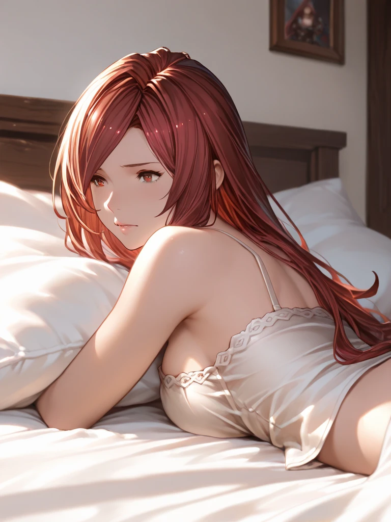 On the bed、Beautiful woman