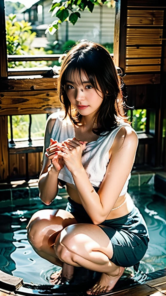 Best Quality, Masterpiece, (Photorealistic: 1.4), Raw Photo, 1 Girl, Black Hair, Glossy Skin, Wet Body, Dramatic Lighting, Full Body,, Transparent Micro Bikini, Big, (Sleeping in Bed, Open Legs: 1.2), Sitting With Legs Spread