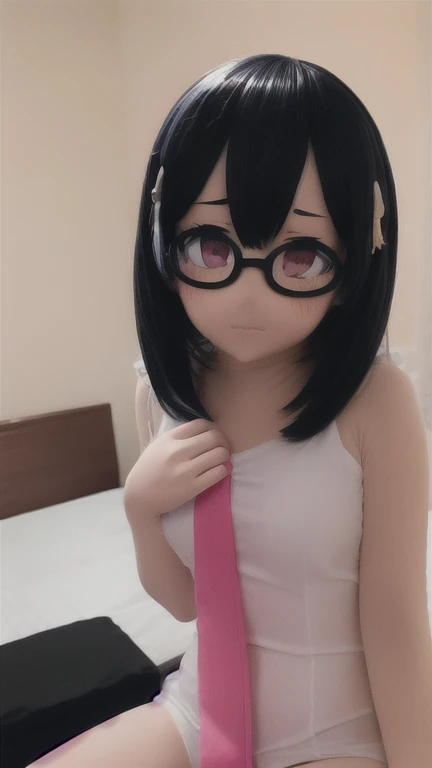 Erotic、Bedroom、Completely naked、slender、Very white skin、Big head、My sister, about 、Glasses、Black Hair、Sweat、Expressionless、No clothes Young Small Boobs Short Short arms child Small Big eyes