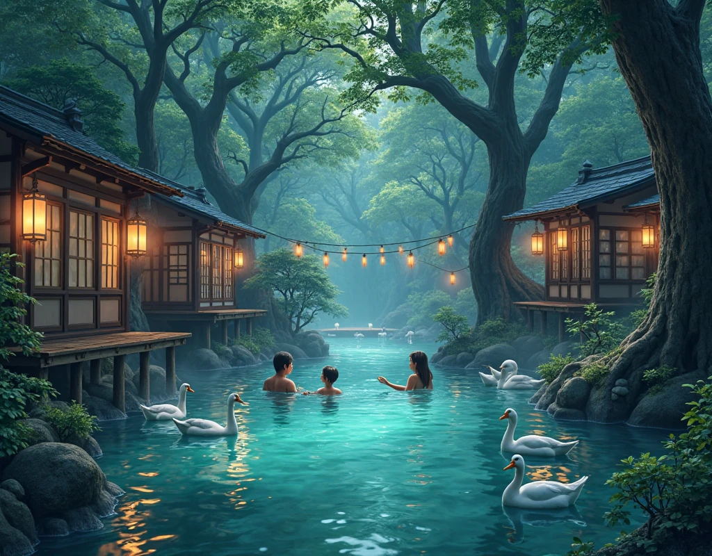 Hot spring bath culture

