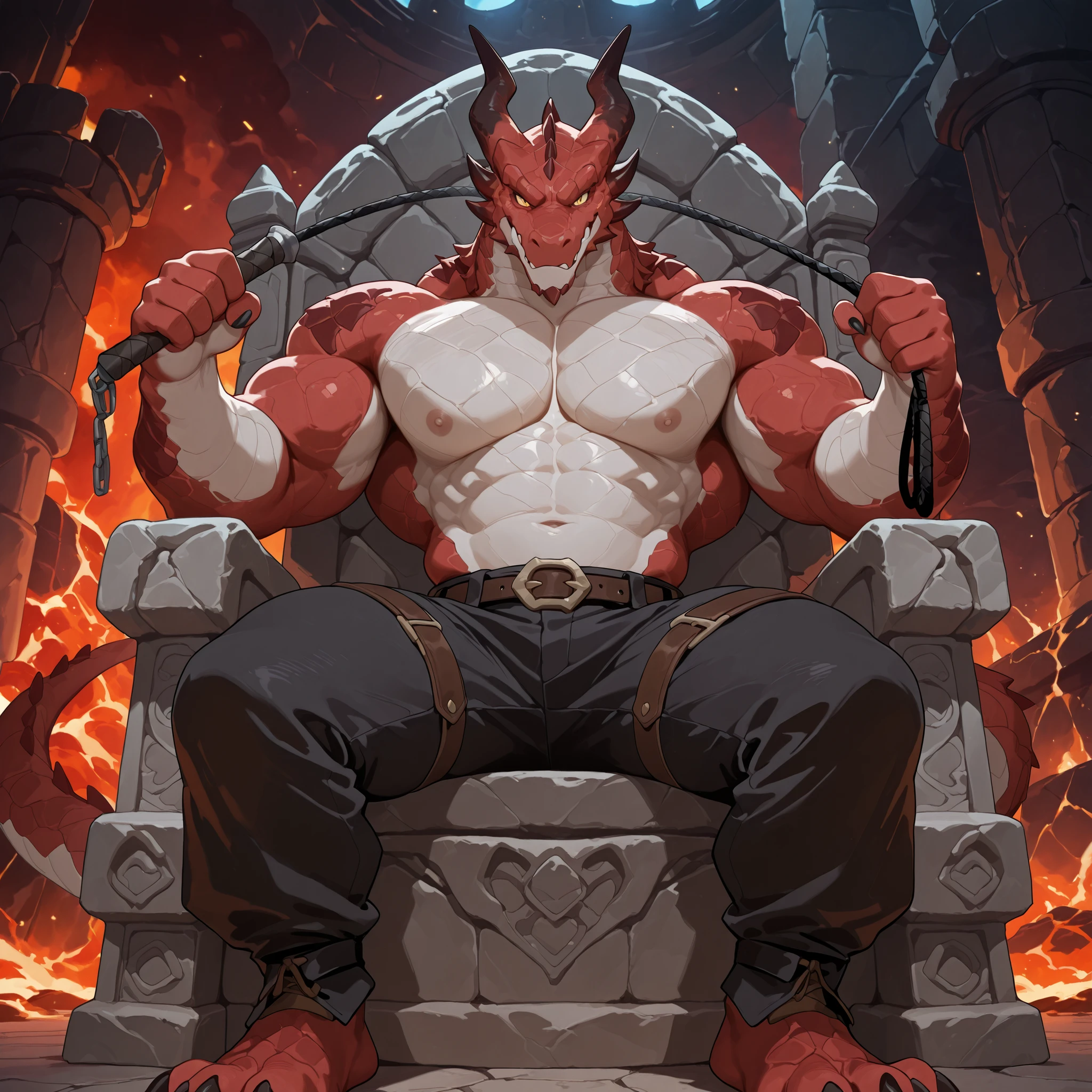 The devil is a naked woman with stretched pussy from god who is a naked man with a big cock