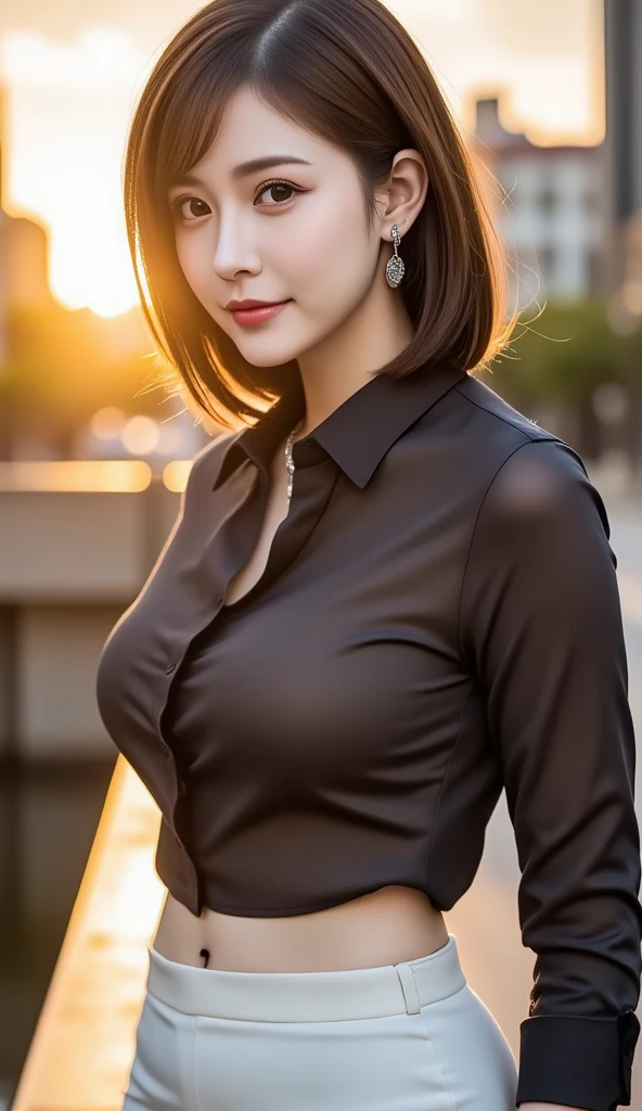 picture a woman with , ela tem cabelo preto with bangs, hime black haircut, , korean, with short hair with bangs, with short hair, dilraba dilmurat, garota korean cruel, hairstyle with bangs style, with bangs, korean symmetrical, Trendy clothes,,,,,,,,,,,,, ultra-detailed portrait of lips with electric blue lipstick highlighted by lighting.The image is full HD with impressive clarity that captures every detail,from the soft lines of the lips to the subtle shine of the lipstick. the lighting accentuates the depth of the color,creating a dramatic and seductive effect,with a dark background to contrast and highlight the lips. with a v-neck shirt highlighting her beautiful breasts((,de corpo inteiro)) in long dress,in a beautiful urban landscape.