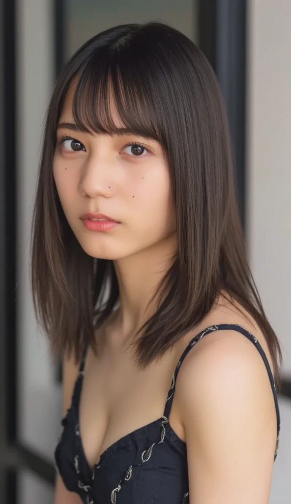 ((Upper Body:1.3)).Blown by the long wind [Blue-black:.3] hair,Looking at the audience, (Tabletop:1.3), (8K, Realistic, RAW Photos, Highest quality: 1.4), Japanese, (1 Girl), Beautiful Face, (Realistic face),{Wavy medium hair|Front hair long bob|short hair with long bangs}{Black hair|Brown hair|Blonde hair}, Beautiful hairstyle, Realistic eyes, Beautiful and beautiful eyes, (Realistic skin), Beautiful Skin, charm, Ultra-high resolution, Surreal, Very detailed, Golden Ratio,Female student peeing in the toilet、shame(Blushing:1.3)