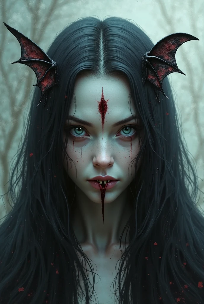 In Anime-art style, pixiv, masterpiece, 1 girl, (Close-up:1.1),Very Close to the Viewer( only half of the face is visible), soft lighting, Bloody sky, bloody environment, bloody rain, dark silhouettes, красный blood vibe, red vibe настроение, red like your blood, vampire life, Gothic, mysterious facial expressions, tattoos, aesthetics, rings and finger rings, web, head covered with dark cloth, Vampirism, на заднем фоне dark silhouettes, the character is closer to the viewer, видно только one eye, Focus on the character, Close-up, symbolism, a ritual, mirrors and paintings in the background, reflections, on the avatar, Dark art style, Blood runs down his face, portrait, leader, leads the concept, silhouettes behind, chaos, the weather is terrible, someone is spectating on her, DALLE, Close-up больших демонических глаз, сложные eyes, Unique Demon Ghouls, These images feature a dark, anime-style warrior with intricate tattoos and glowing red eyes, holding a blood-stained katana. The background includes a moonlit scene with shadowy samurai figures and a mysterious reaper, balanced to give equal focus to both the warrior and the background elements, creating a masterpiece, Digital art, city on the skyline, dark lighting, permission 1:1, blond hair, kimono, katana, Shanghai, nails painted black, in detail, moon and shadows, eyes, в eyesх отражение битвы, mysticism in the background, split personality, в eyesх готовится к битве, необычные eyes, scene, add more details, dark, fingers are proportional, serious look, holding a katana in his hands, only half of the face is visible, dystopia, night lighting, motion blur, красная и кровавая aesthetics, one eye, Close-up