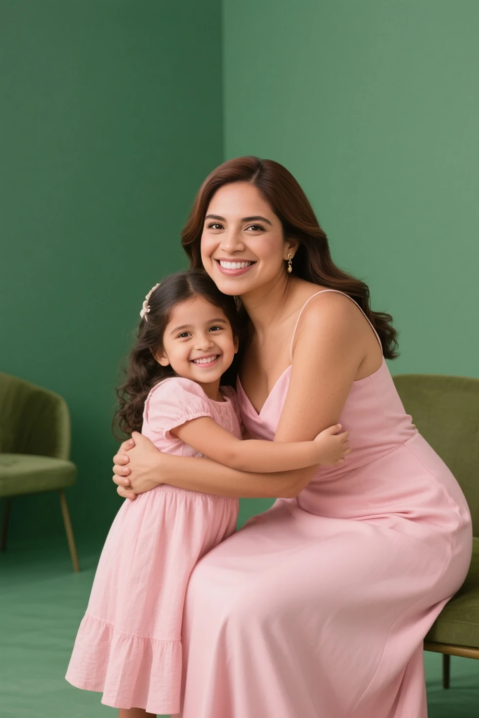 Smiling woman holding a baby in her arms and wearing a colorful dress, 3 5 year brazilian mother, imagem retrato, Malika Favre, foto retrato, Directed by: Willian Murai, Directed by: Nandor Soldier, Directed by: Samuel Silva, fotografia de Studio materna 4K, Mulher de 22 anos do brasil, by Almada Negreiros