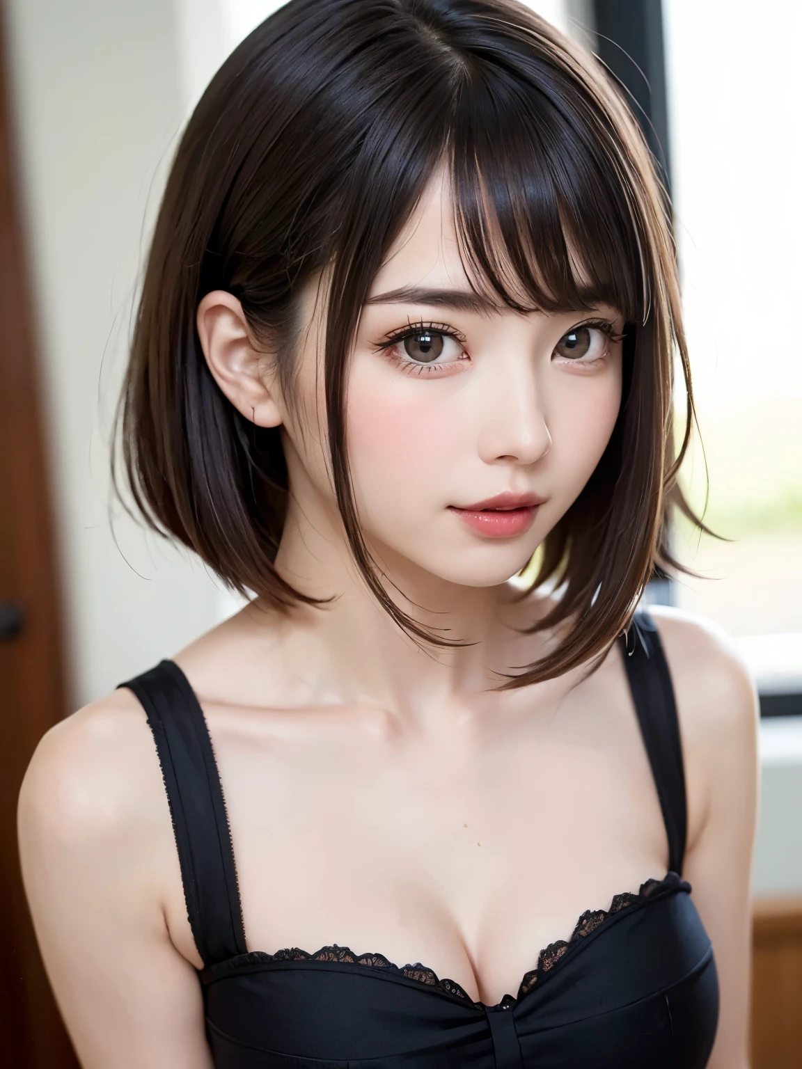 (Tabletop, highest quality、High definition:1.4、Very attractive adult beauty、Add strong highlights to the eyes、Please look closely at the camera:1.4、A beautiful woman with adult charm、Ideal body proportions、Perfect Anatomy、Short brunette bob hair、Shiny Hair、Lip gloss),One Girl, solo, 明るい茶色のShiny Hair, Scarf,Realistic, Looking at the audience、Please tilt your head a little, Bright colored crystal light blue eyes, 短いShiny Hair、 chestの中央に穴が開いた白いタートルネックの服,chestの真ん中に丸い穴が開いたセクシーな白いタートルネックのニットセーター、 Lips, Lip gloss,Bans, Upper body、Big eyes、Eyelashes、Face is a little red、Embarrassing)、((Italian road system in winter))、((Short hair with bangs、Big eyes、Give students a very strong highlight、{huge|big|hugeな|Mega} chest:1.4、very bigger chest、Staring at the audience、Very beautiful beauty、Listen carefully、Long neck、Smile a little、Beautiful Teeth、Open your mouth and laugh、Heart-shaped pupils))、28 years old、Very cute supermodel、
