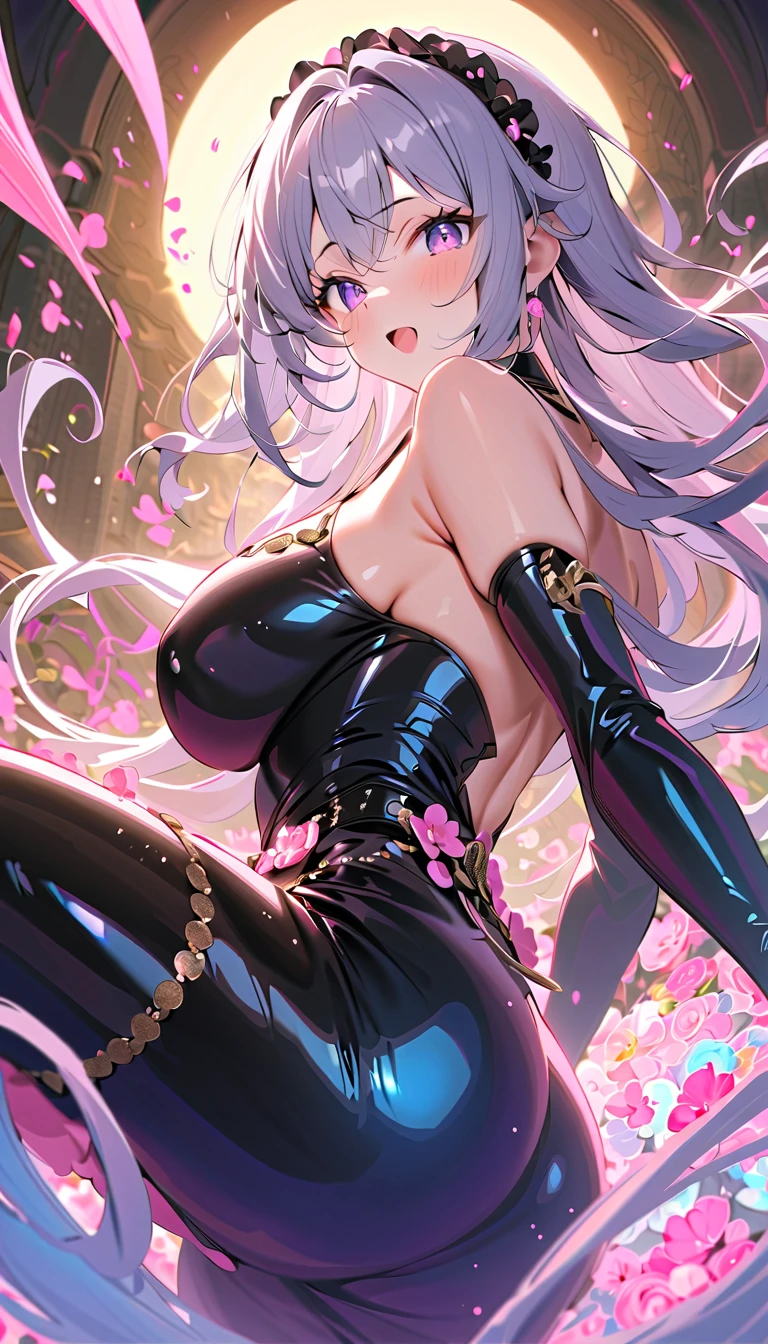(Best quality,A high resolution,Masterpiece:1.2),dramatic contrast,Vibrant colors,Intricate details,Girl,luminouslighting,Erotic bait,Playful innocence,breathtaking beauty,Ethereal atmosphere,Subtle temptation,hyperrealistic compositions,Dark fantasy,Exquisite features,enchantedgarden,a sexy pose,Long blonde hair,piercing gaze,Fantastic environment,Soft petals,Provocative innocent,Whimsical elements,mesmerizing charm,Hints of danger,Lush foliage,curious expressions,Mysterious charm,Sublime charm,Feminine elegance,Subversive innocence,Vivid imagination
