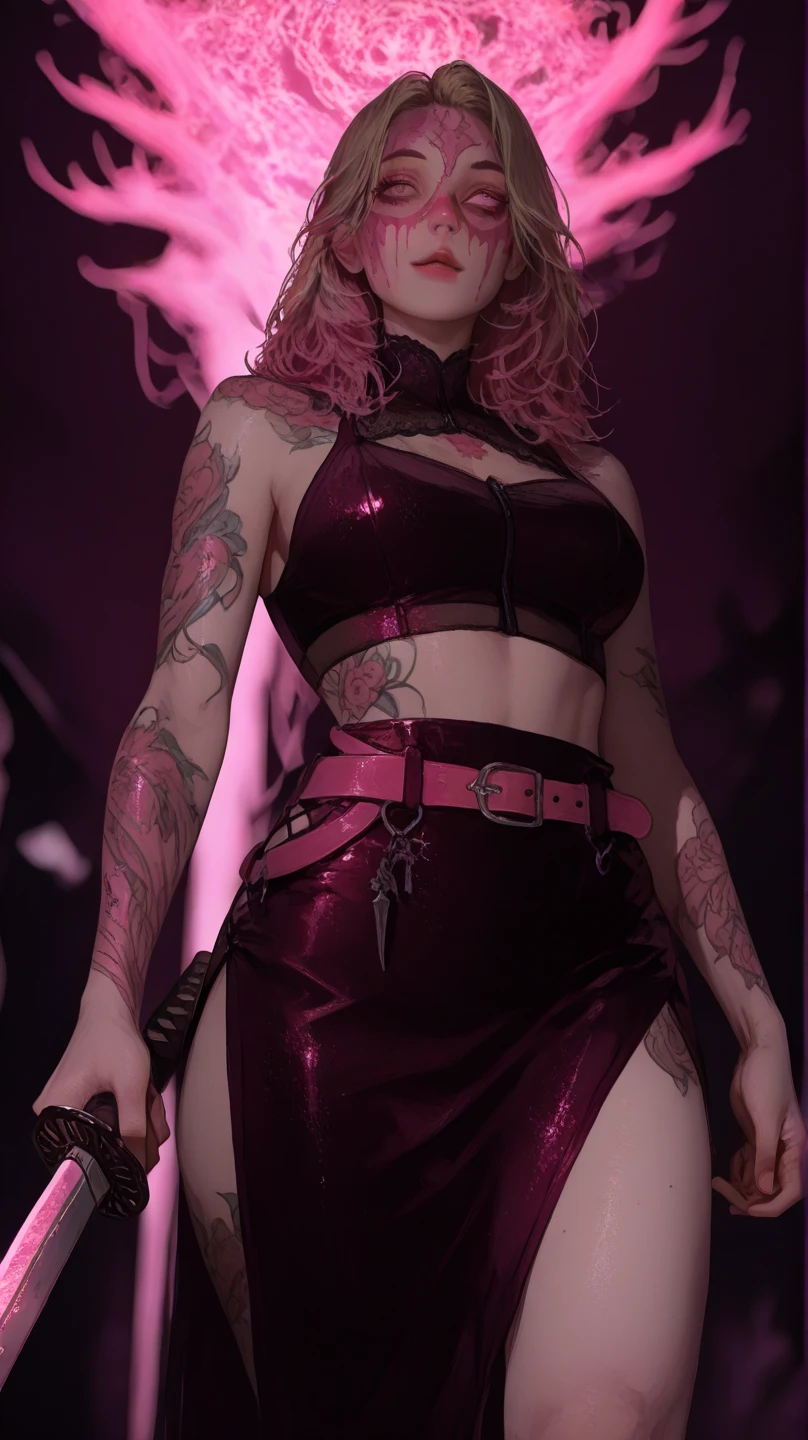 beautiful gothic girl, blonde, short hair sides shaved, in purple leather outfit, (in a British victorian age cemetery:1.2), tattooed, black makeup ,((slim, petite)), photorealistic, photo, masterpiece, realistic, realism, photorealism, high contrast, photorealistic digital art trending on Artstation 8k HD high definition detailed realistic, detailed, skin texture, hyper detailed, realistic skin texture, armature, best quality, ultra high res, (photorealistic:1.4),, high resolution, detailed, raw photo, sharp re, by lee jeffries nikon d850 film stock photograph 4 kodak portra 400 camera f1.6 lens rich colors hyper realistic lifelike texture dramatic lighting unrealengine trending on artstation cinestill 800,