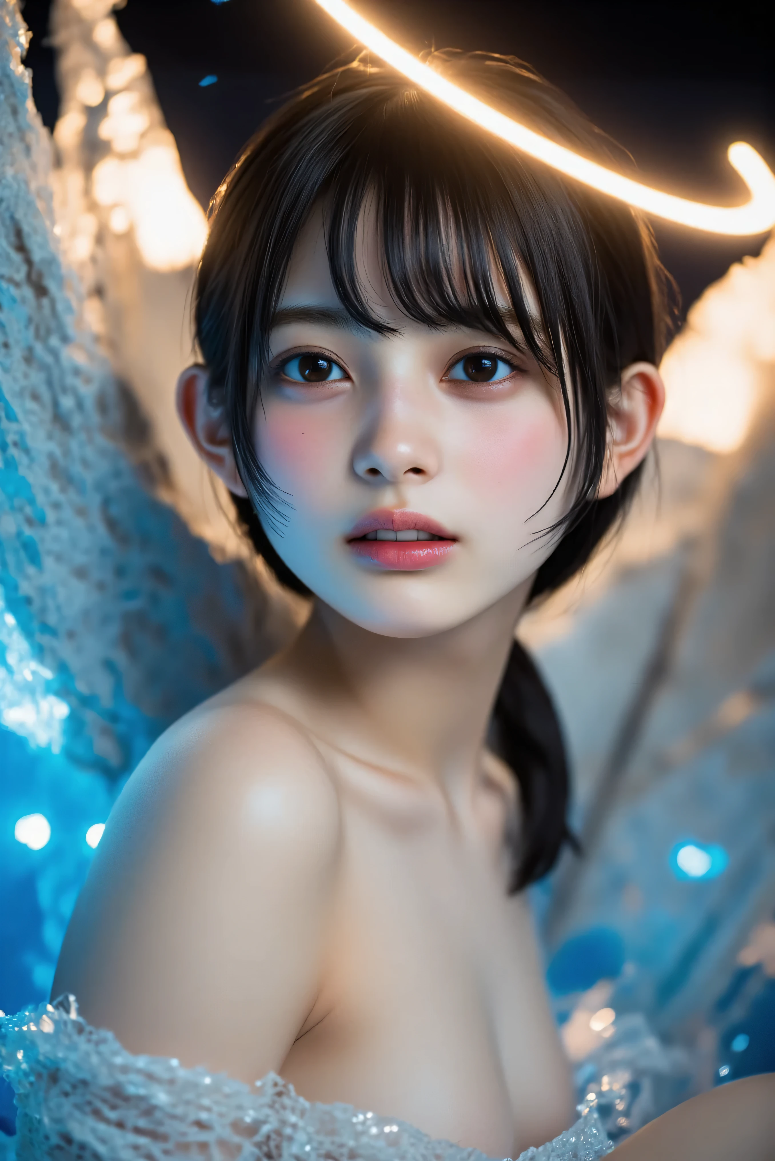 (Browsing Caution:1,4),Mix 4, (8k, RAWphotograph, Highest quality, Tabletop: 1.45), (Realistic, Realistic: 1.37),illumination, night, プロのillumination, photographn mapping, Radio City, Physically Based Rendering, Gradient Brunette, 高品質のphotograph, High resolution, 1080P, (Detailed facial depiction), (Detailed description of the hand), (Delicate CG), Extreme light and shadow, Rich details, (Detailed facial features), (Highest quality), Look in front of you, Highly detailed face, Highly detailed lips,  超High resolution, (truth: 1.4), photograph, 1 Girl, [(sad)],  , Thin limbs, movie, Cool pose, I Cup, Highest qualityな完璧なボディ, photographのような, (1 Girl: 1.3), Perfect balance, (Huge, Perfect breasts, Areola),(Realistic, Realistic:1.37),One Girl, Cowboy Shot,Professional Lighting, Photon Mapping, Radio City, RAWphotograph、(Realistic:1.4)、Octane Rendering、Complex 3D rendering with ultra-detail, Studio Soft Light, Rim Light, Crisp details, Super detailed, Realistic skin texture, detailed aspects, Beautiful details in the eyes, Highly detailed CG Unity 16k wallpaper, Compensate, (Detailed Background:1.2),Highest quality, 超High resolution, Tabletop, One Girl, One Girl,alone, Upper Body,Show Viewer, White Background, Multicolored Hair, Compensate , Lips parted, Black Lips, eyeliner, Gothic, Goth Girl,((Light on the face:1.2)),((movie照明:1.2)),(Photorealism:1.4),((30 piercings in left ear)),((necklace)),((A woman who is always smiling)),((nightのプールサイド:1.4)),((Facial lighting:1.1)),((Upper Body:1.2)),((Delicately draw the face:1.2)),((Multicolored Hairの色:1.1)),((Pixie Cut:1.4)),(((Completely naked))),(((nsfw))),((Small breasts:1.4))